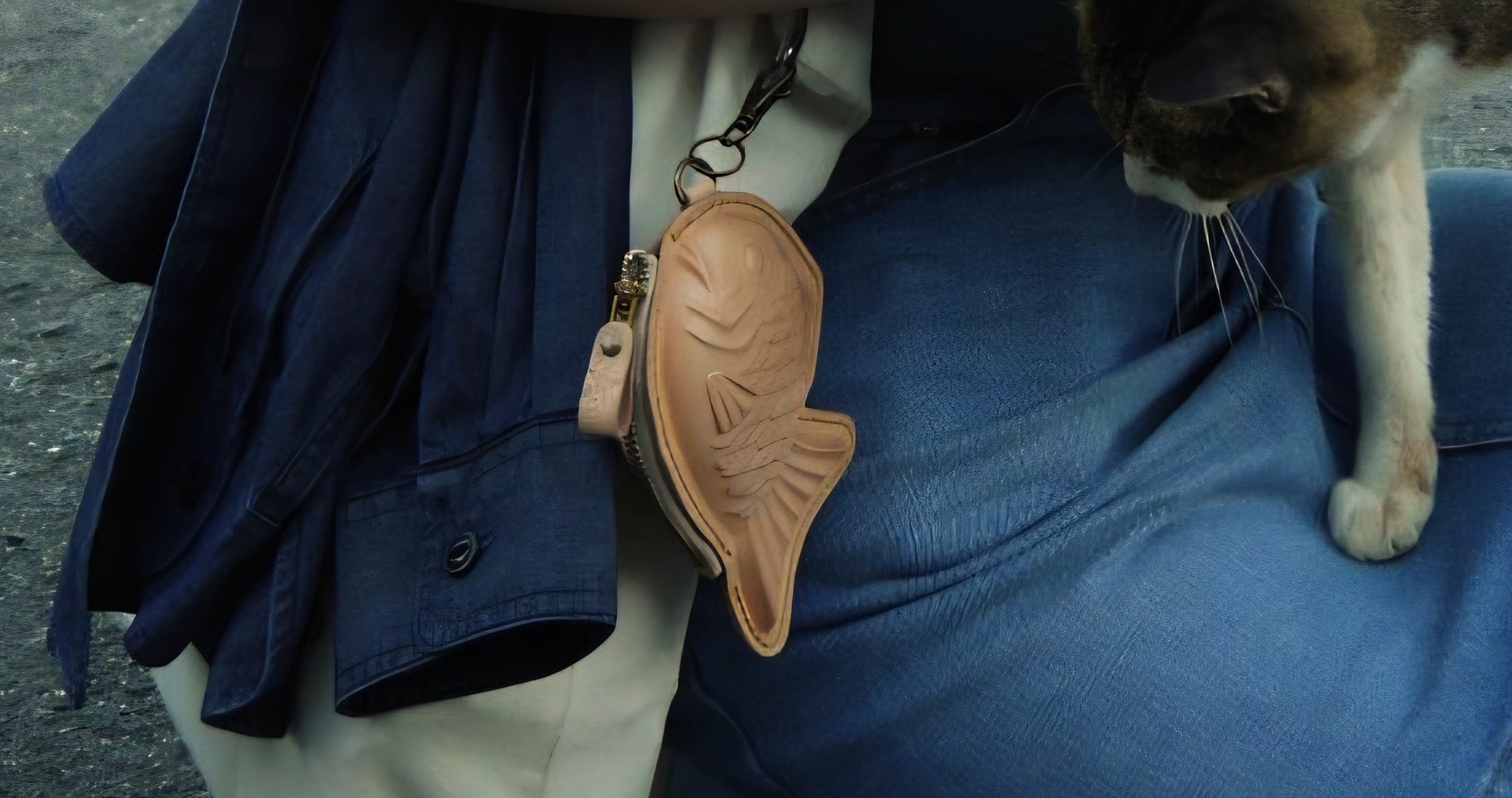 ふるさと納税の返礼品たい焼き型の革コインケース外観